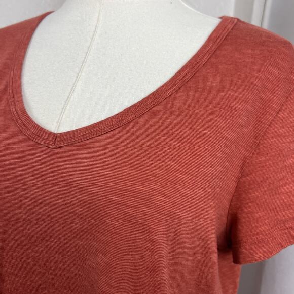 Toad Co Top Womens Large Orange Marley II SS Tee Organic Cotton Minimal Casual - Picture 2 of 12